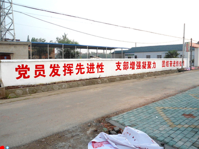 黨員標(biāo)語(yǔ)墻體廣告制作